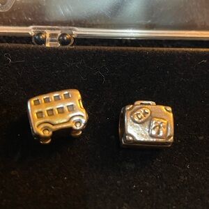 Pandora Bus and Suitcase Charms